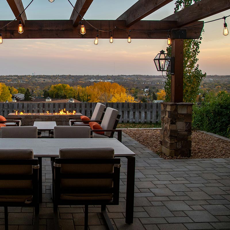 relaxing patio evening